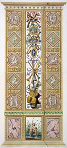 Panneau de la Loggia de Raphaël au Vatican, gravé par Ioannes Volpato - Ludovicus Tesio Taurinensis